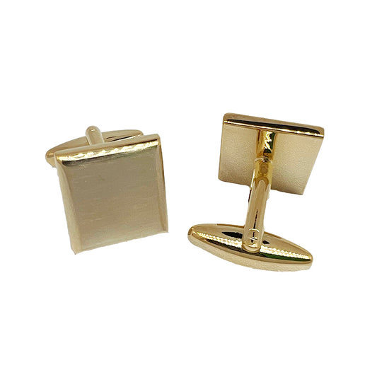 Gold Shaded Square Cuff Links