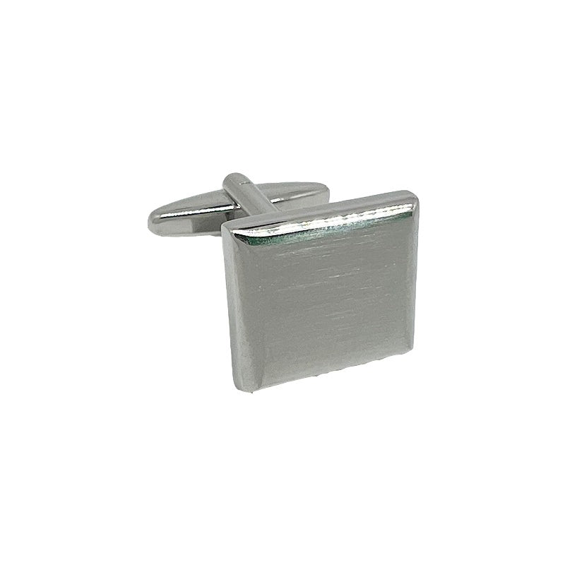 Silver Shaded Square Cuff Links