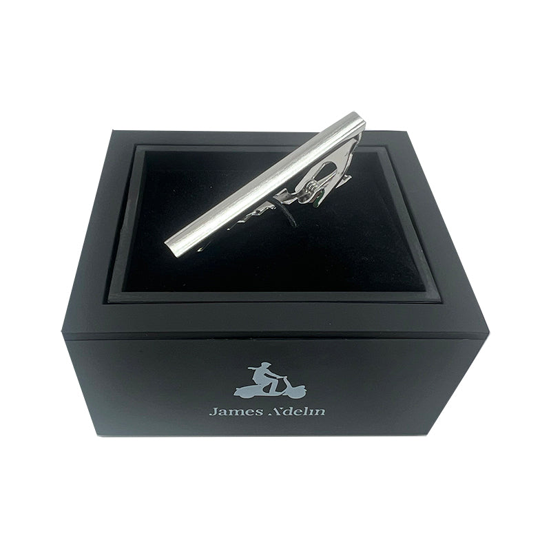 Silver Concave Tie Bar