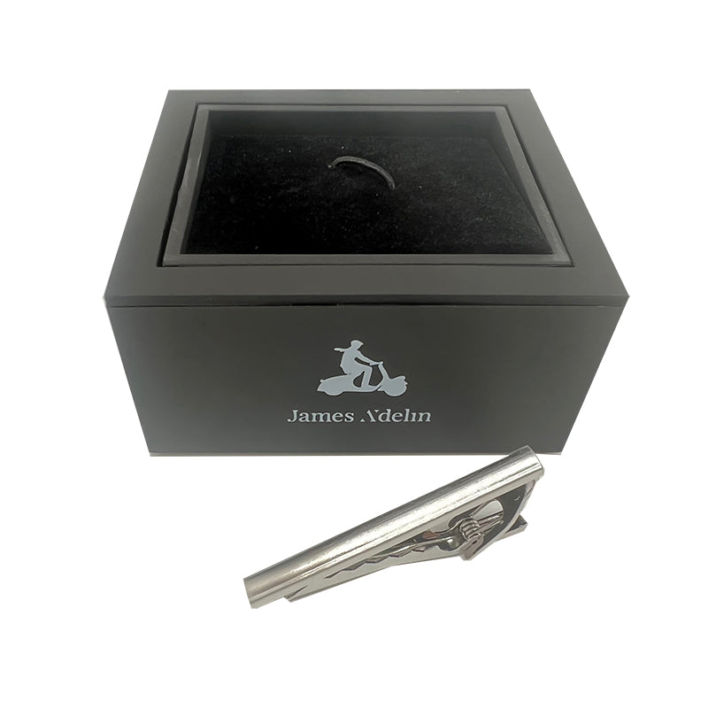 Silver Concave Tie Bar