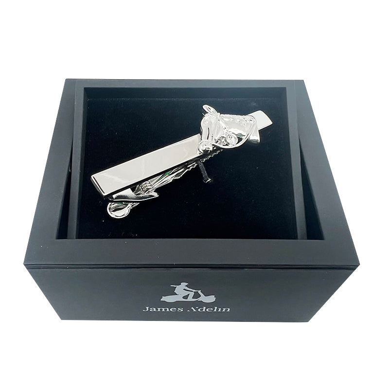 Silver with Horse Head Tie Bar