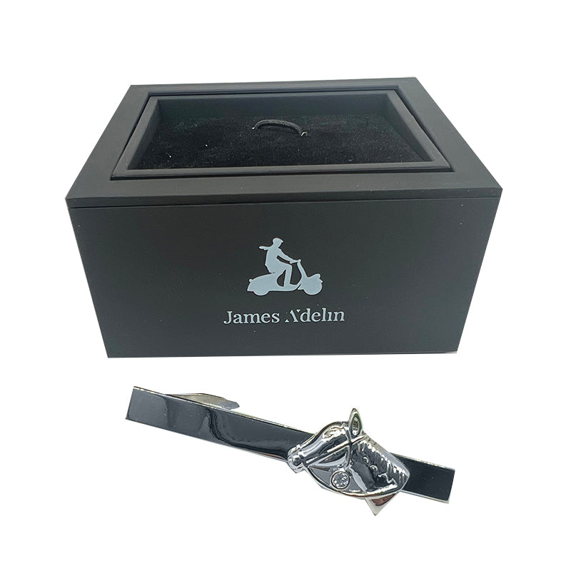Silver with Horse Head Tie Bar
