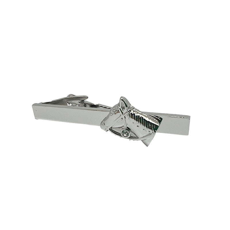 Silver with Horse Head Tie Bar