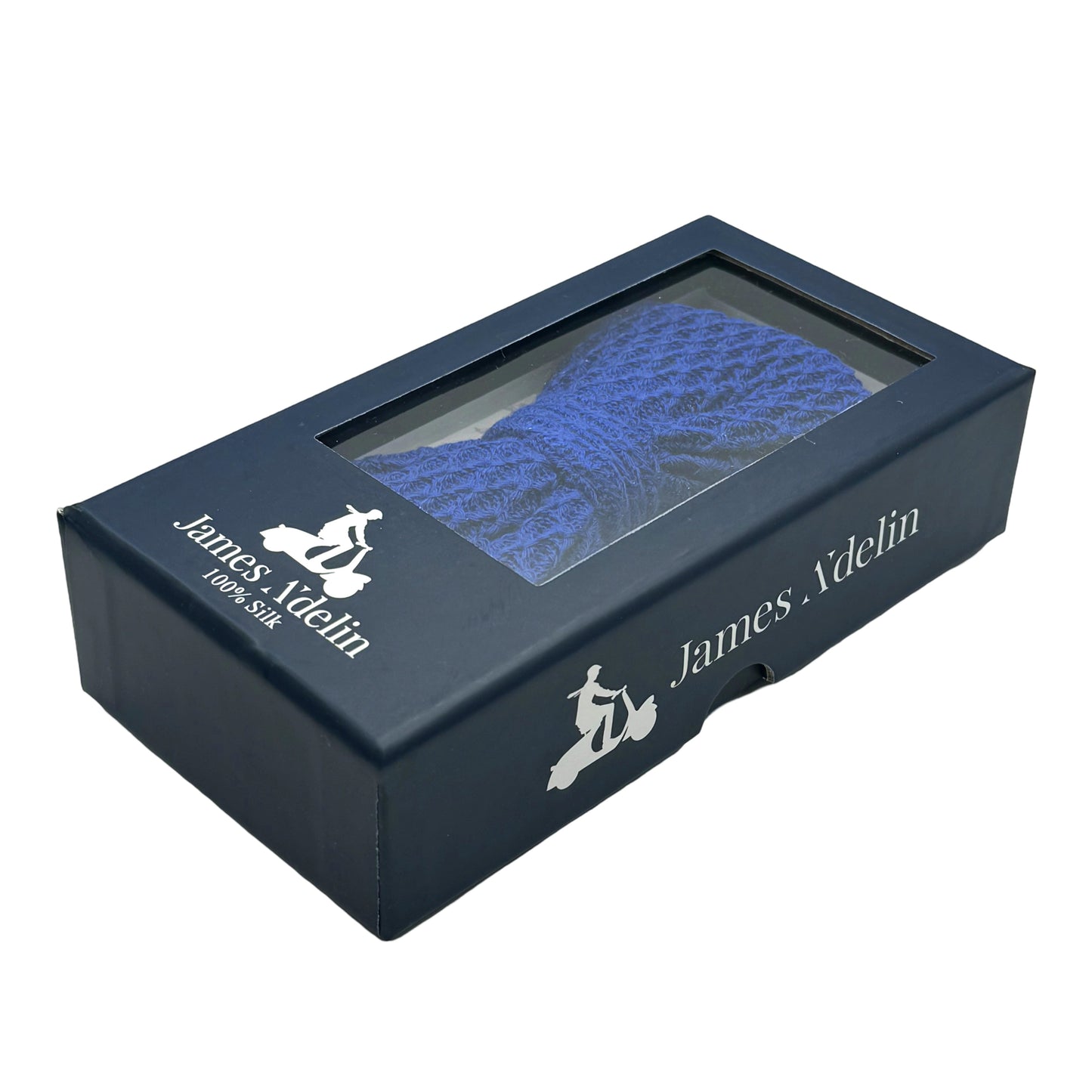 Royal Blue Luxury Mens Italian Textured Cotton Knitted Bow Ties