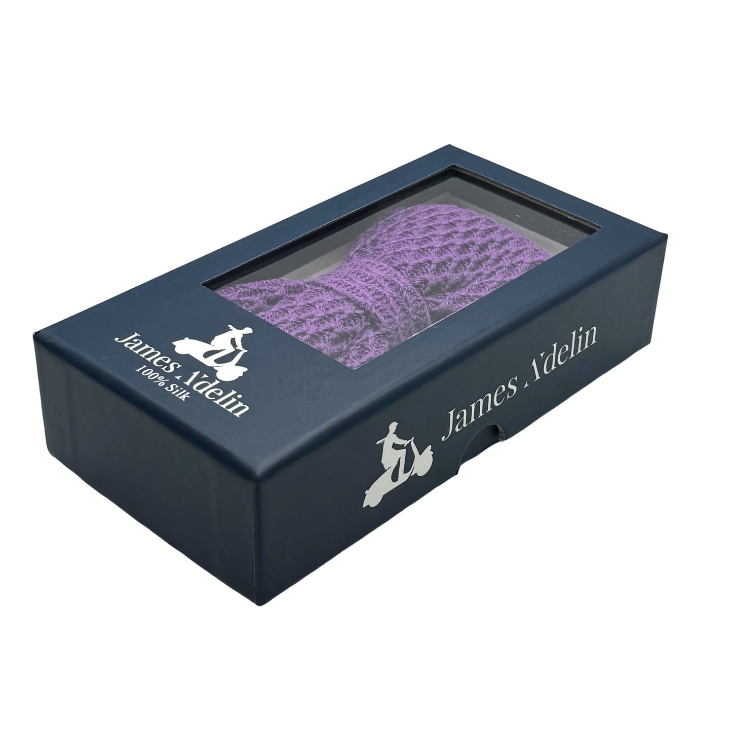 Purple Luxury Mens Italian Textured Cotton Knitted Bow Ties