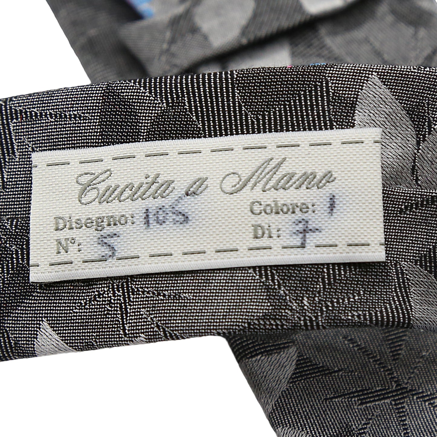 Charcoal Mens Italian Pure Silk Floral Neck Ties