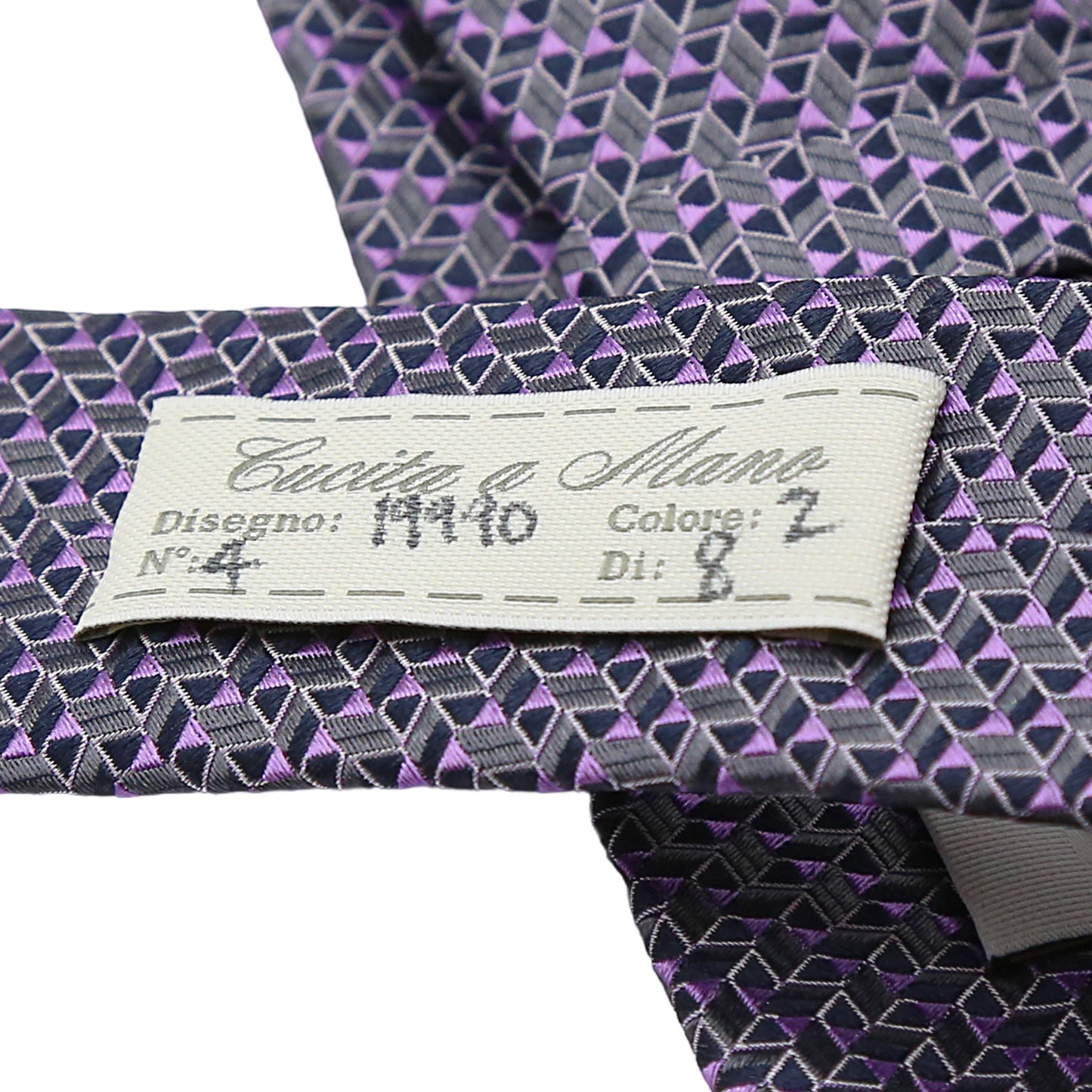Charcoal Mens Italian Pure Silk Geometric Neck Ties