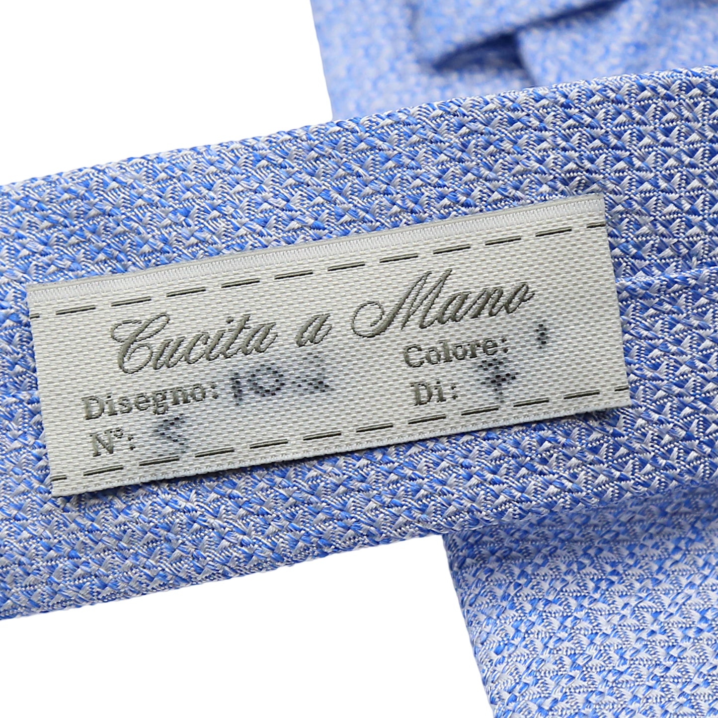Sky Blue Mens Italian Pure Silk Geometric Neck Ties