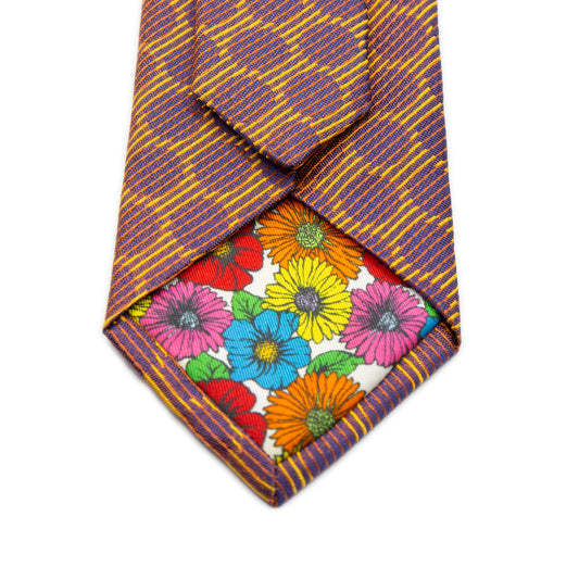 Tan Spotted Mens Italian Silk Neck Tie