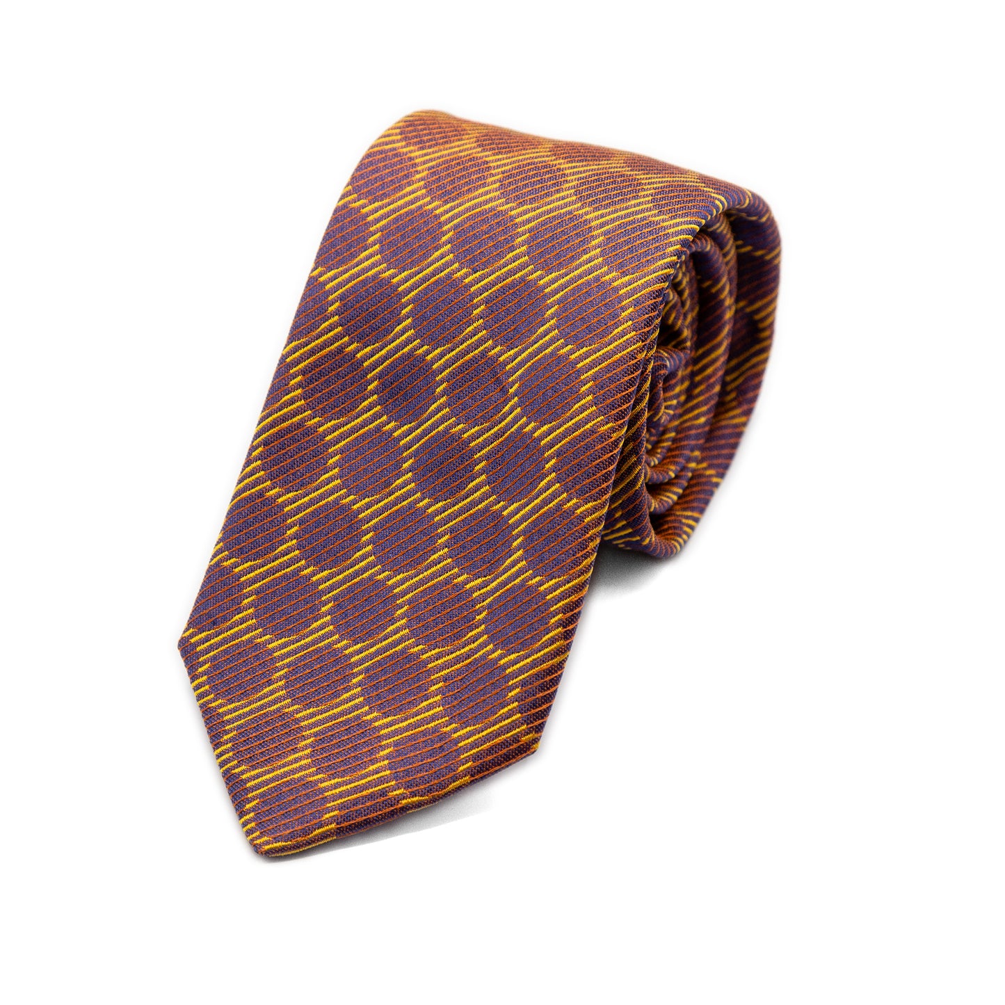 Tan Spotted Mens Italian Silk Neck Tie