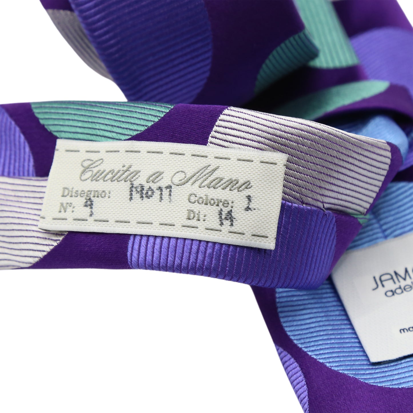 Purple Italian Polka Dot Silk Neck Tie in Purple