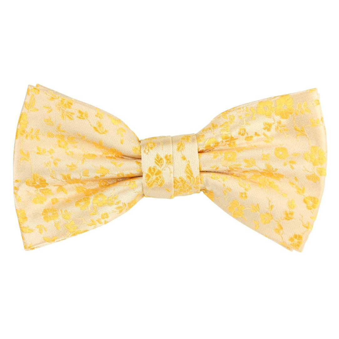 Gold Luxury Floral Weave Bow Tie