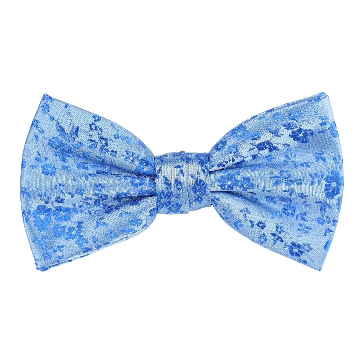 Sky/Royal Blue Luxury Floral Weave Bow Tie