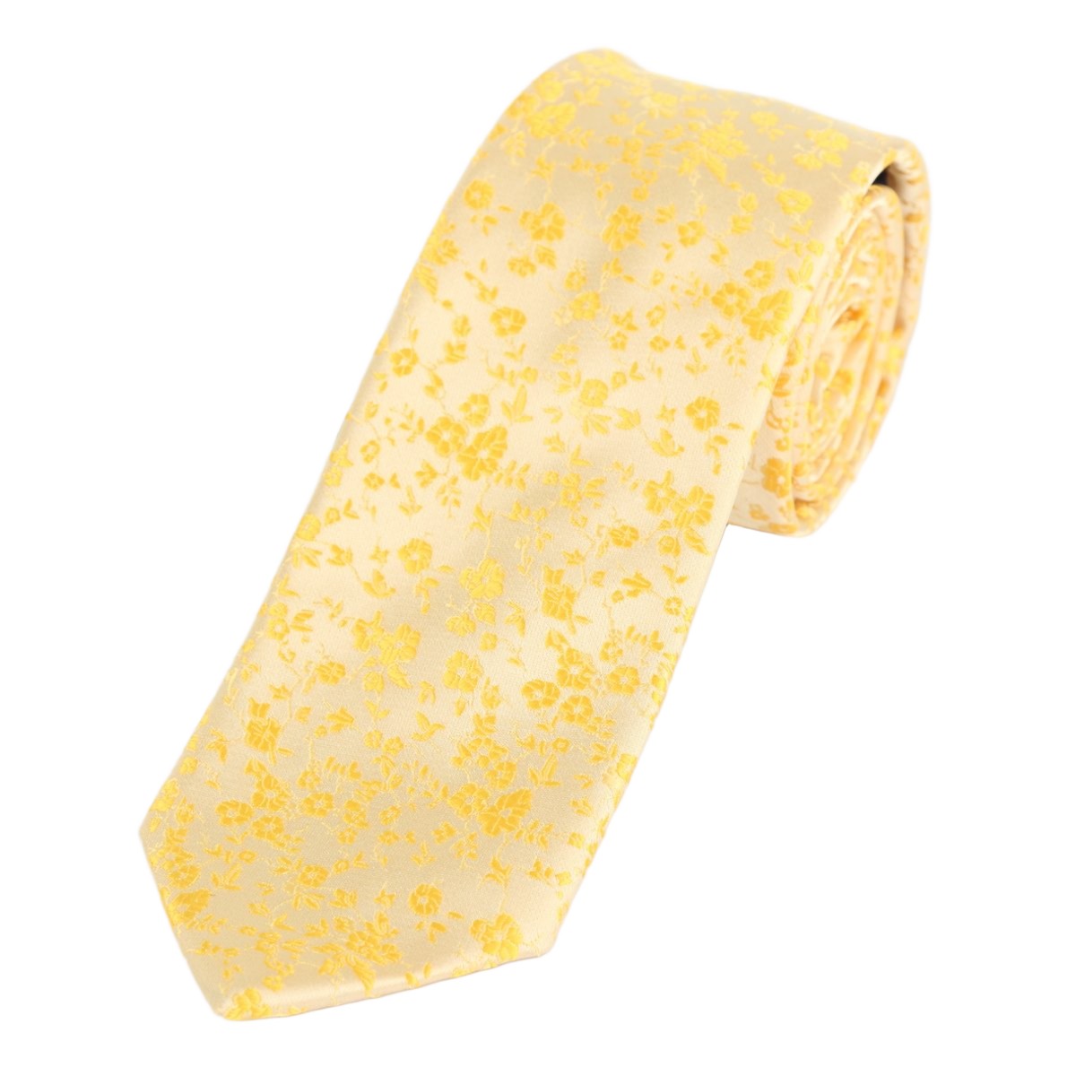 Gold Luxury Floral Weave Neck Tie