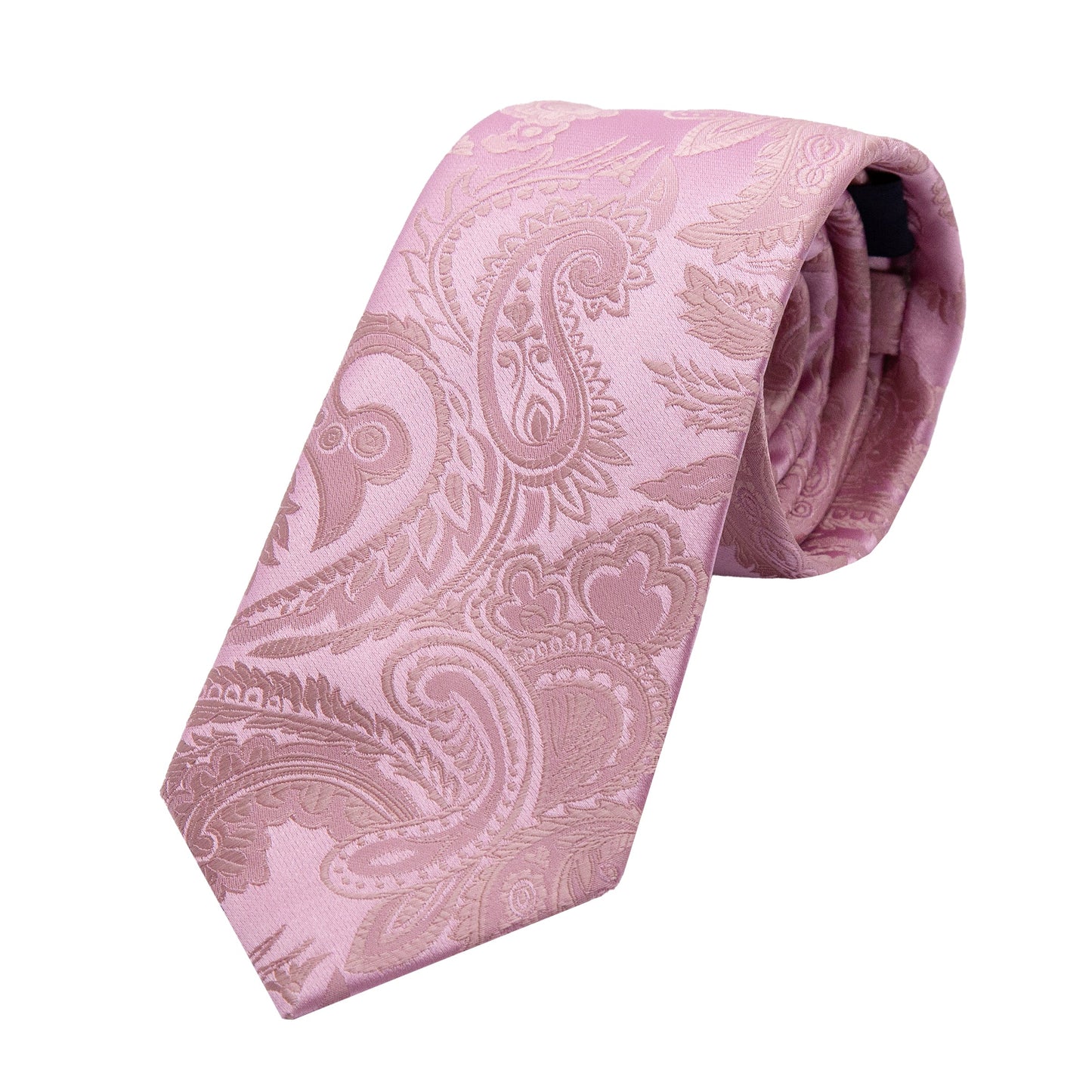Pink/Soft Pink Luxury Paisley Weave Neck Tie