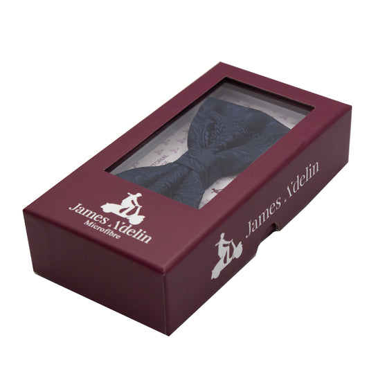 Navy Luxury Paisley Weave Bow Tie