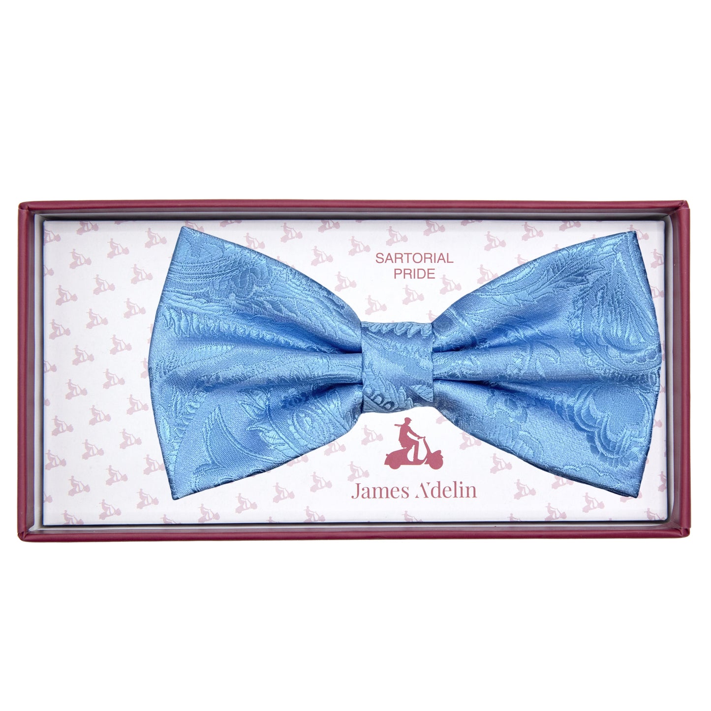 Blue Luxury Paisley Weave Bow Tie