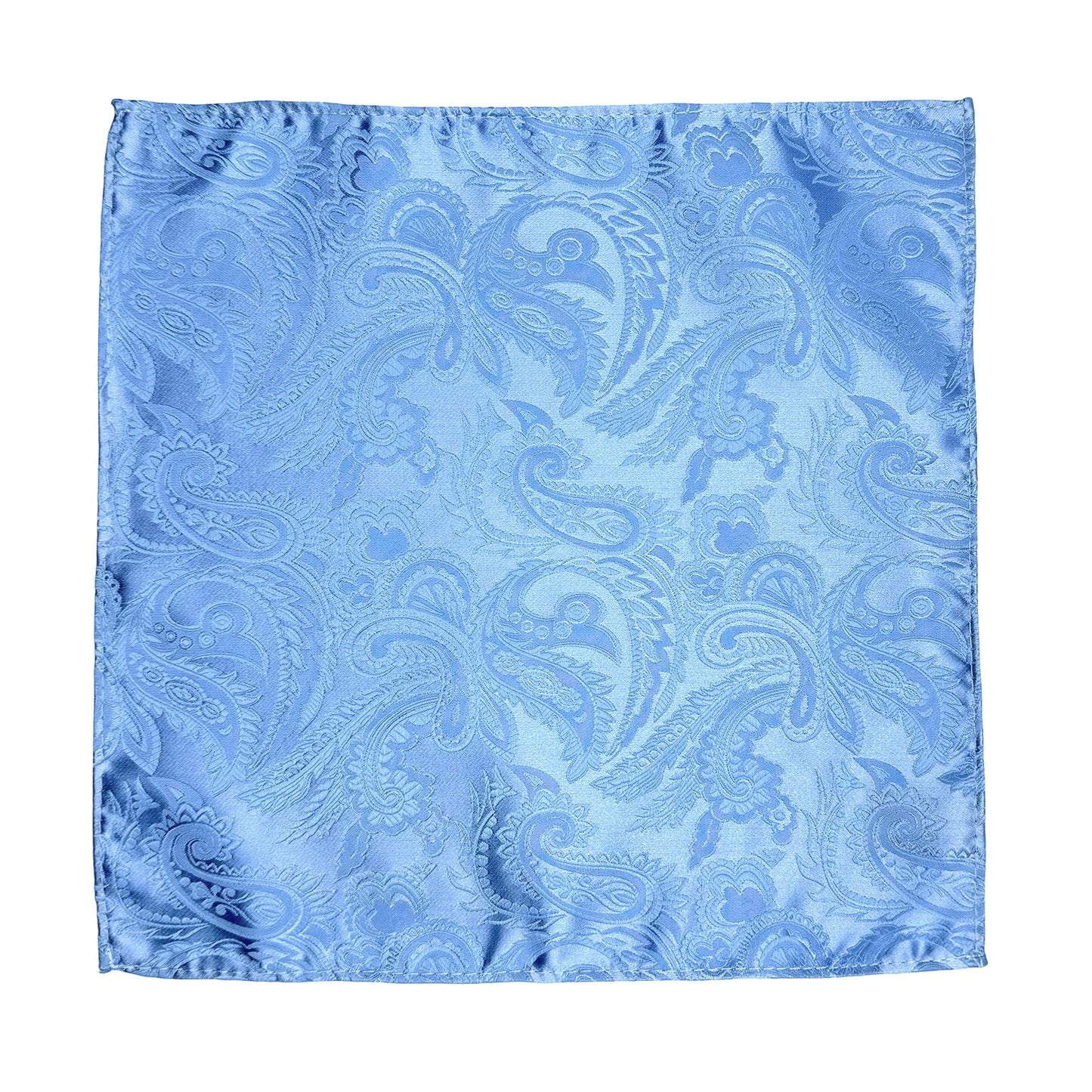 Blue Luxury Paisley Weave Pocket Square