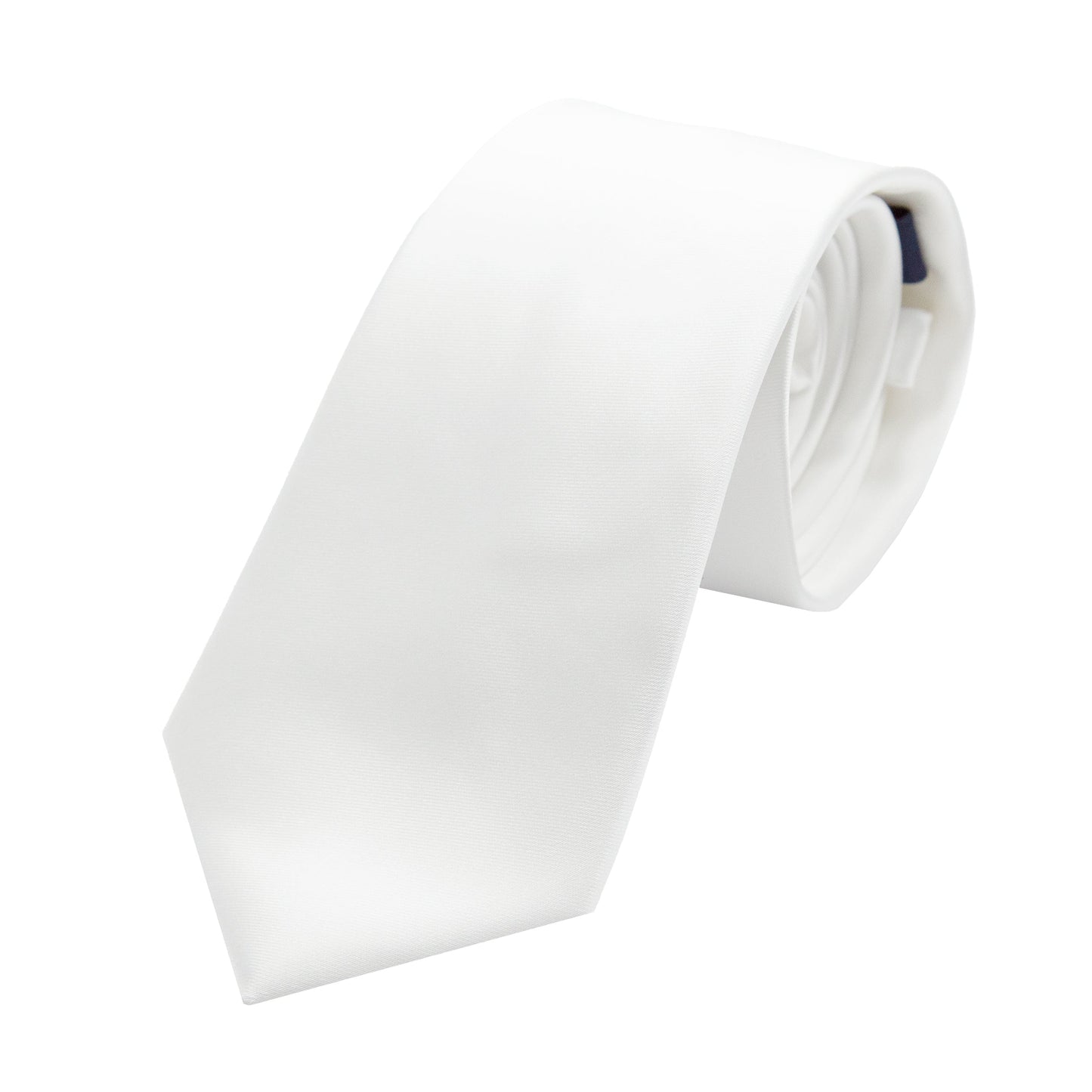 White Luxury Satin Weave Neck Tie
