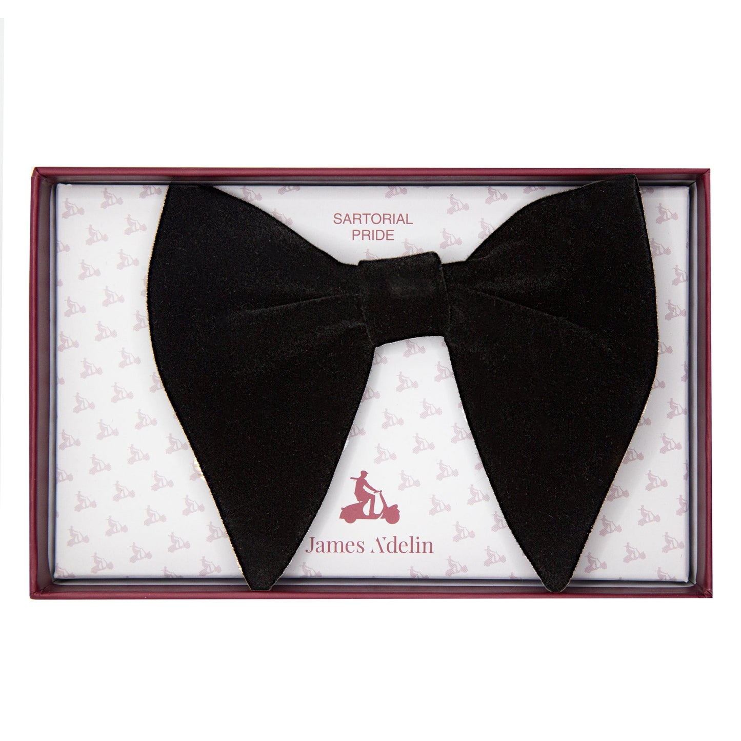 Black Luxury Velvet Butterfly Bow Tie in Black
