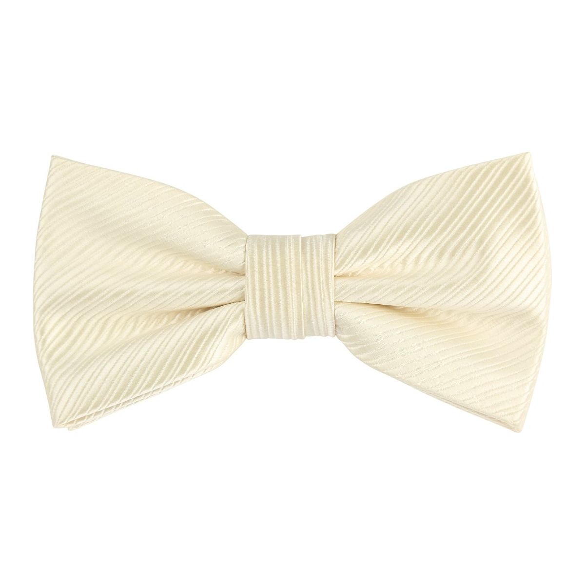 Ivory Diagonal Mini Striped Weave Bow Tie