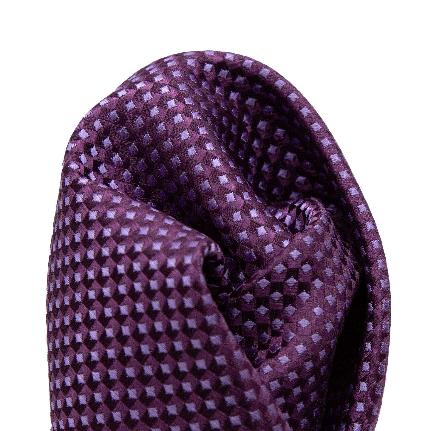 Dark Purple/Purple Luxury Gingham Textured Weave Pocket Square