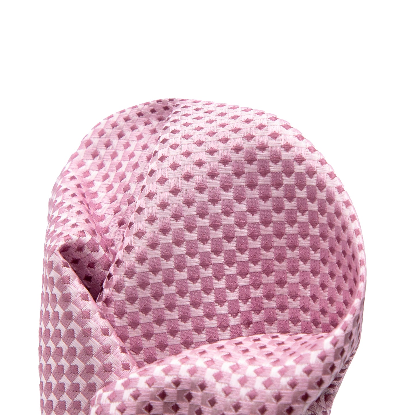Pink/Magenta Luxury Gingham Textured Weave Pocket Square
