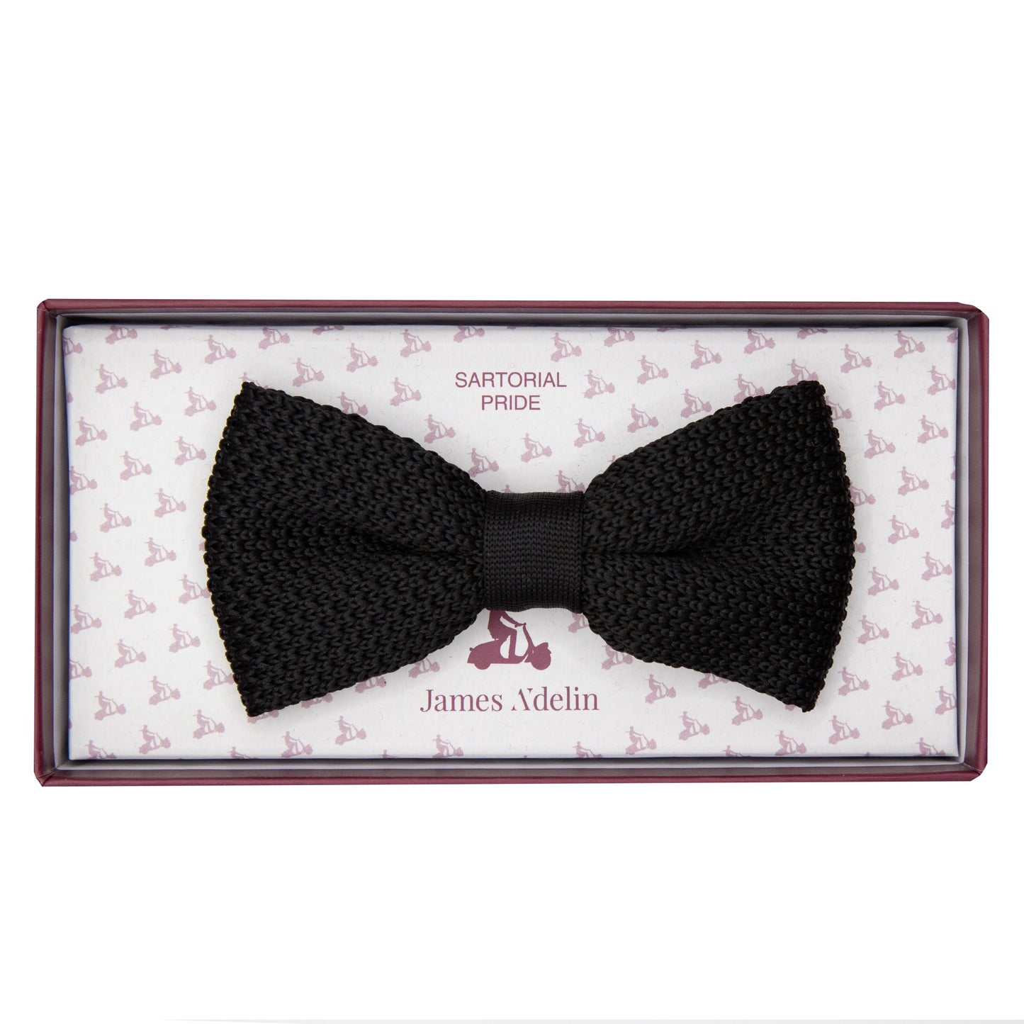 Black Luxury Knitted Bow Tie