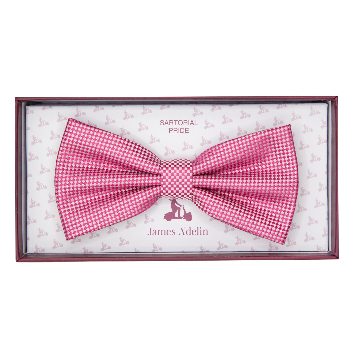 Soft Magenta Luxury Textured Weave Bow Tie