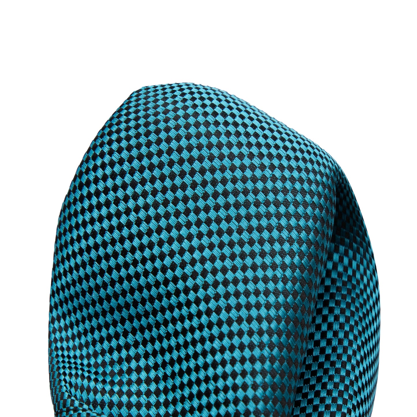Turquoise Blue Luxury Textured Weave Pocket Square
