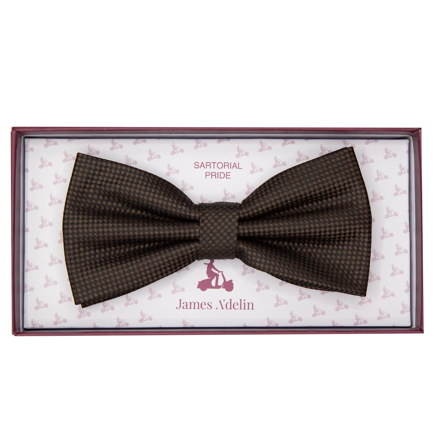 Brown Luxury Textured Weave Bow Tie