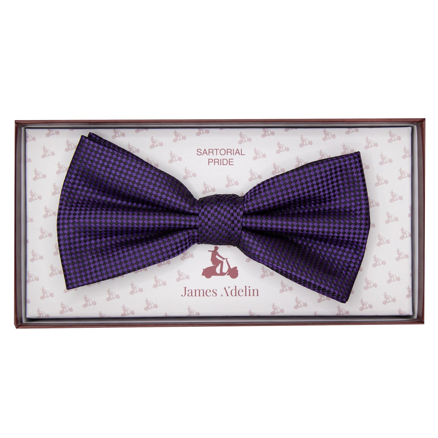 Purple Luxury Textured Weave Bow Tie