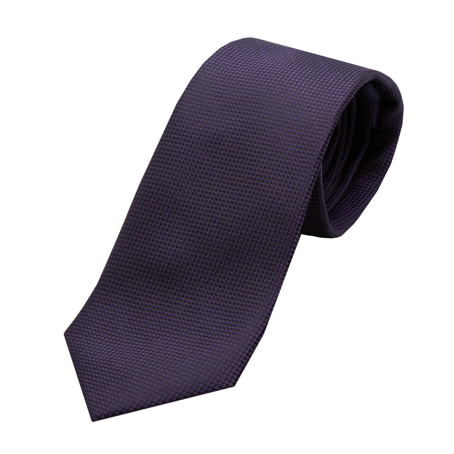 Dark Purple Luxury Textured Weave Neck Tie