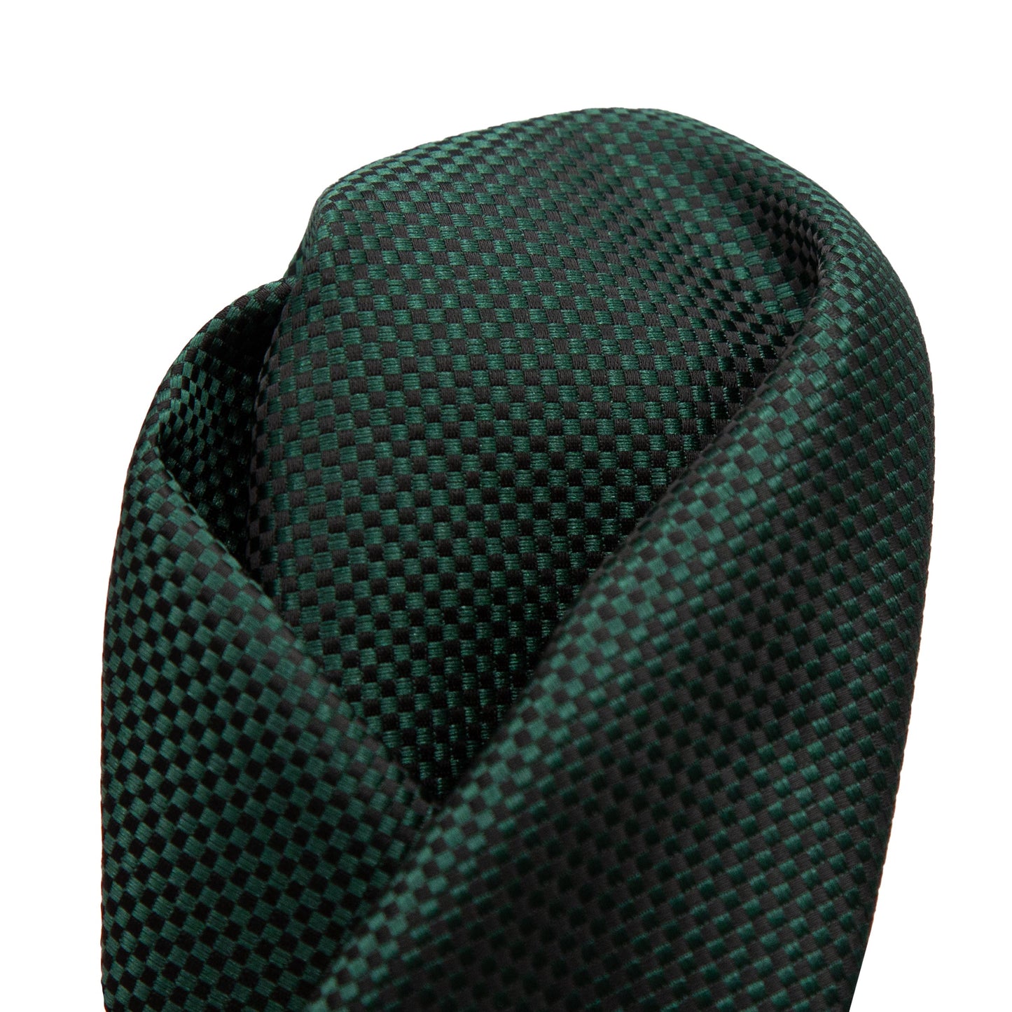 Dark Green Luxury Textured Weave Pocket Square