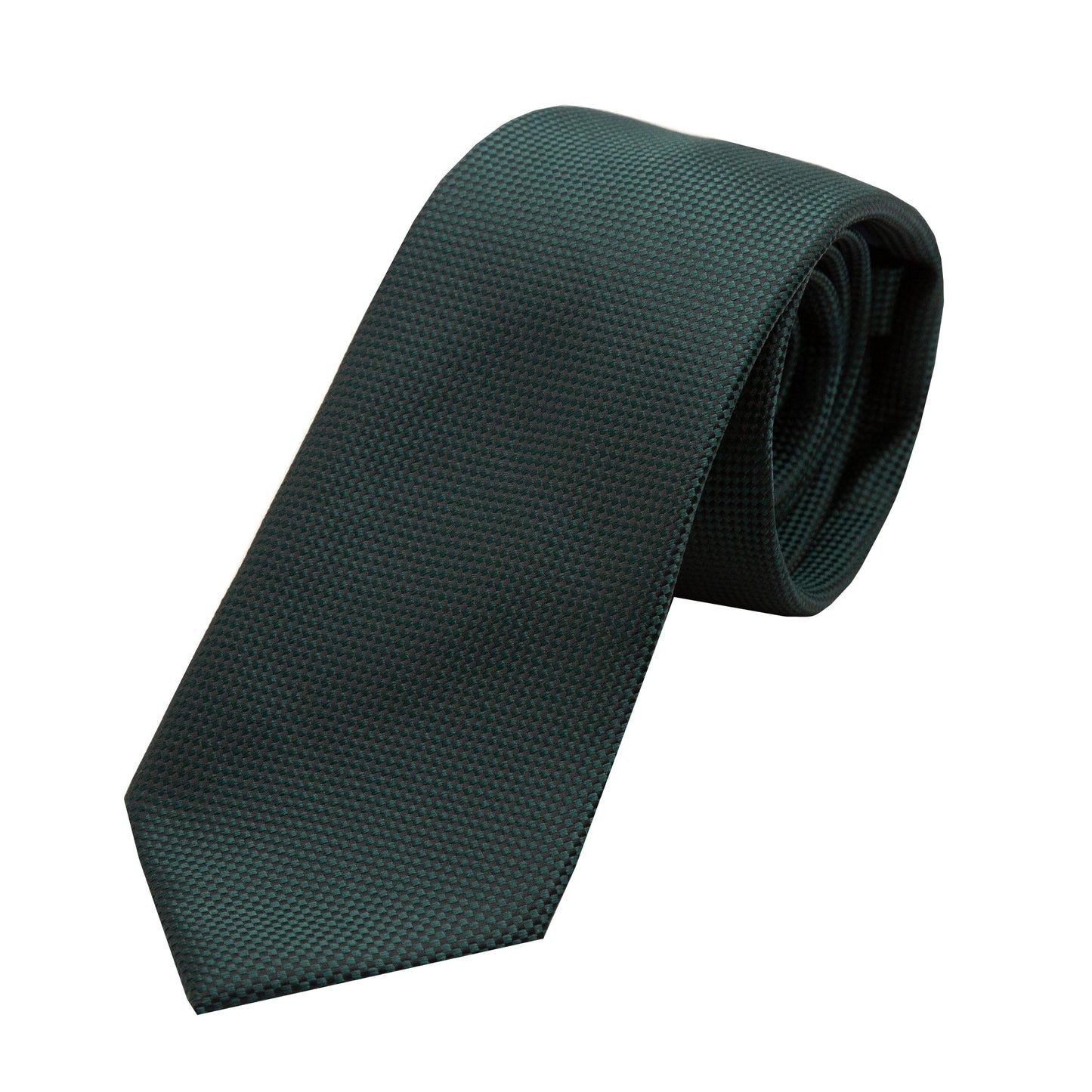 Dark Green Luxury Textured Weave Neck Tie