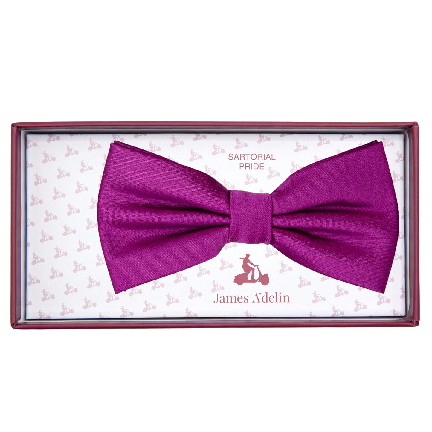 Magenta Luxury Satin Weave Bow Tie