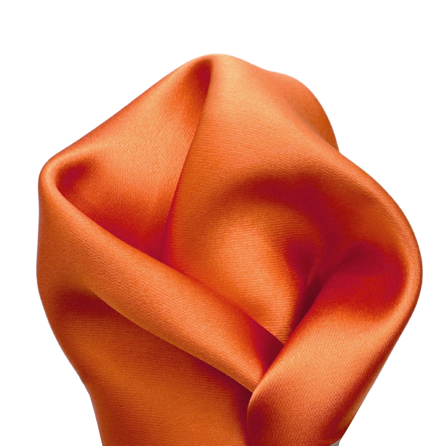 Orange Luxury Satin Weave Pocket Square