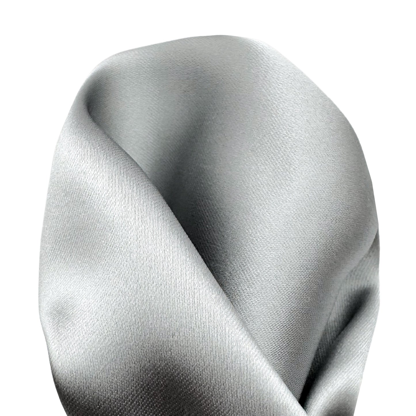 Silver Luxury Satin Weave Pocket Square