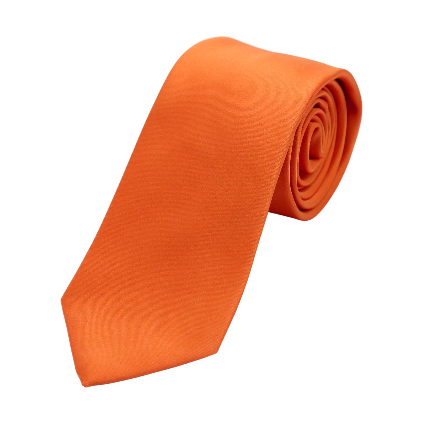 Orange Luxury Satin Weave Neck Tie