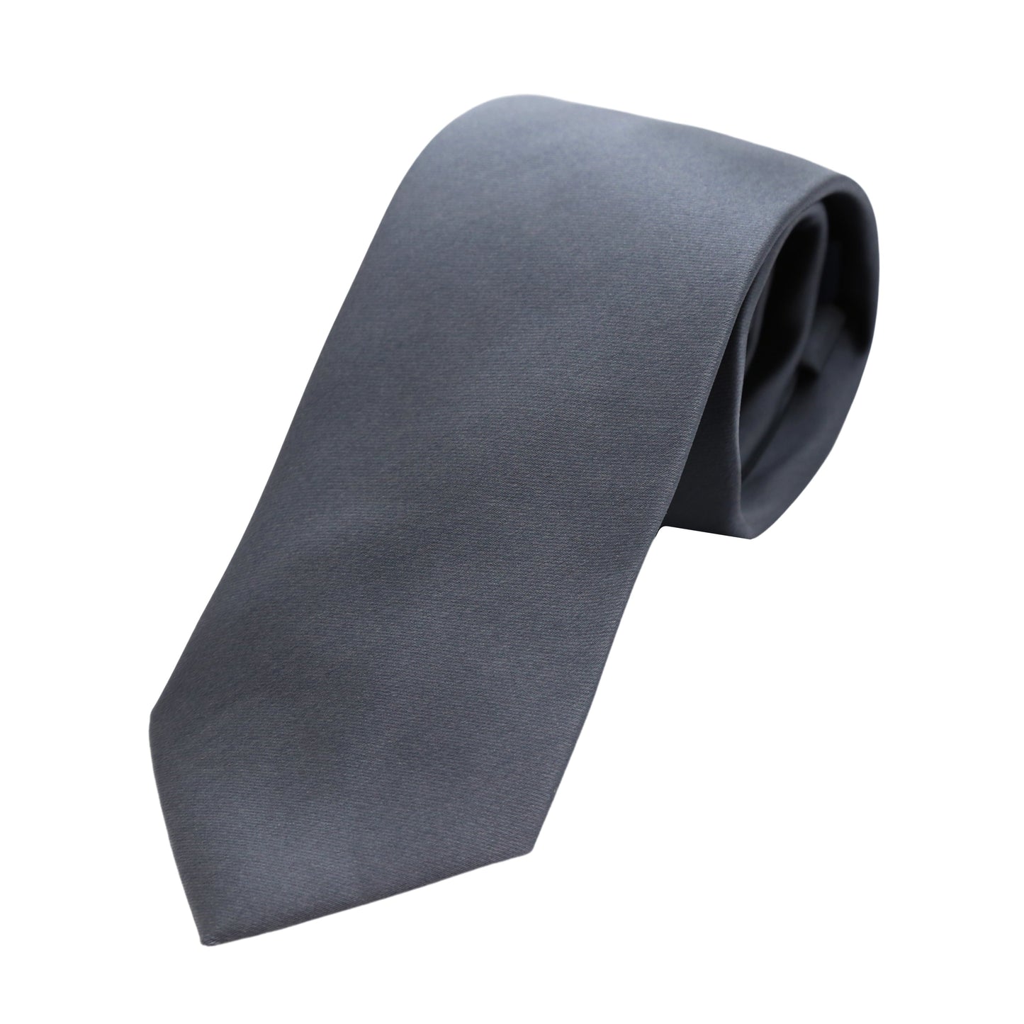 Charcoal Luxury Satin Weave Neck Tie
