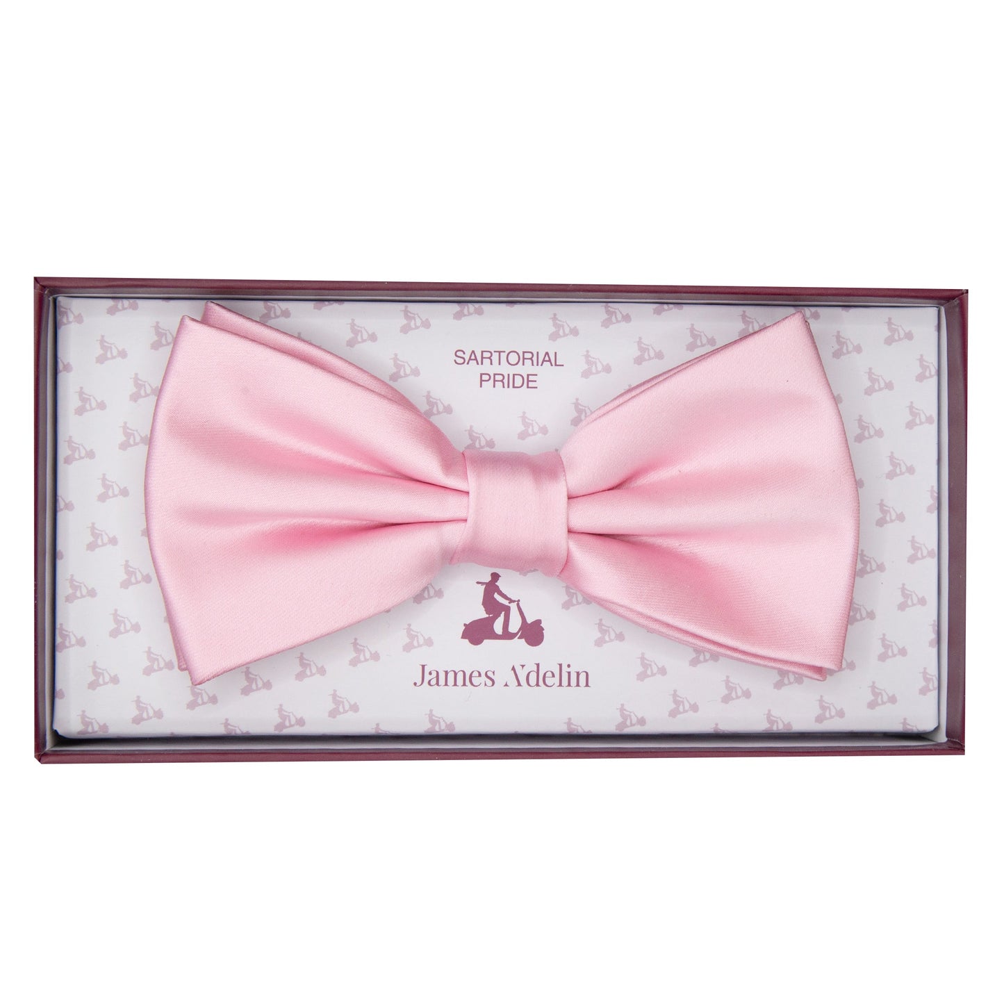 Pink Luxury Satin Weave Bow Tie
