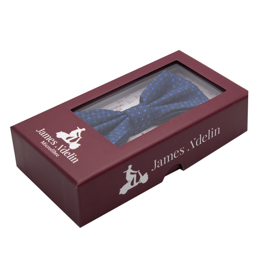 Navy/Royal Luxury Textured Weave Bow Tie