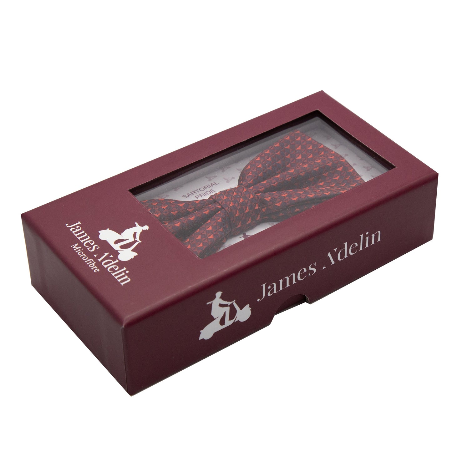 Burgundy/Red Luxury Textured Weave Bow Tie