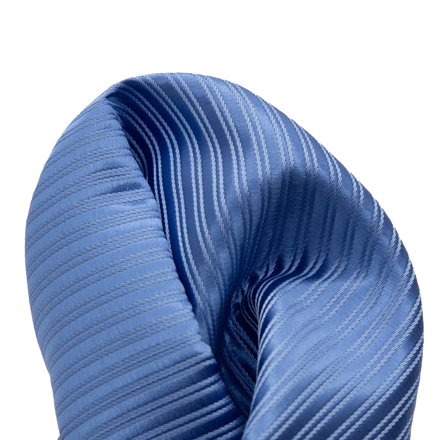 Slate Twill Diagonal Striped Twill Weave Pocket Square
