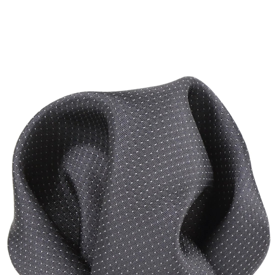 Charcoal Pure Silk Micro Spotted Satin Weave Pocket Square