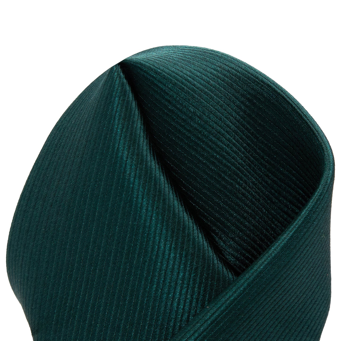 Dark Green Pure Silk Twill Weave Pocket Square