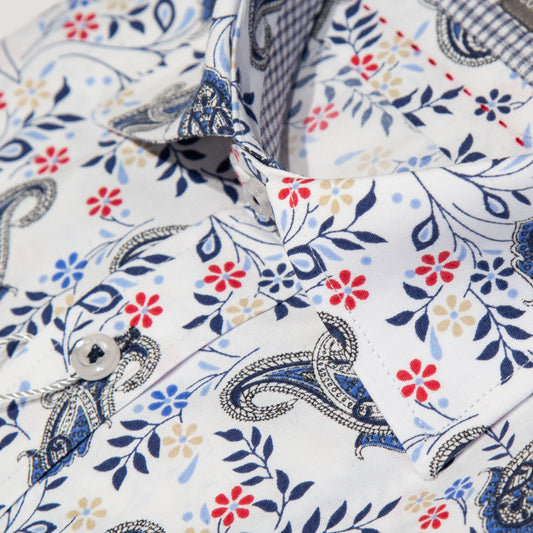 Multicoloured Cotton Rich Paisley Long Sleeve Shirt