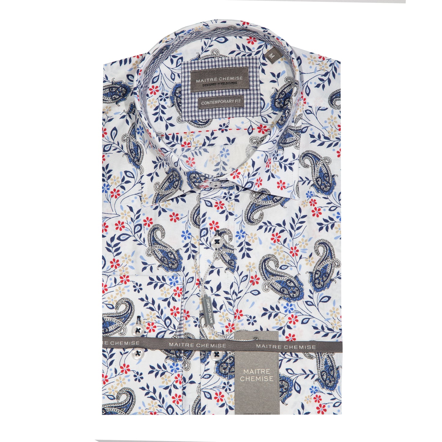 Multicoloured Cotton Rich Paisley Long Sleeve Shirt