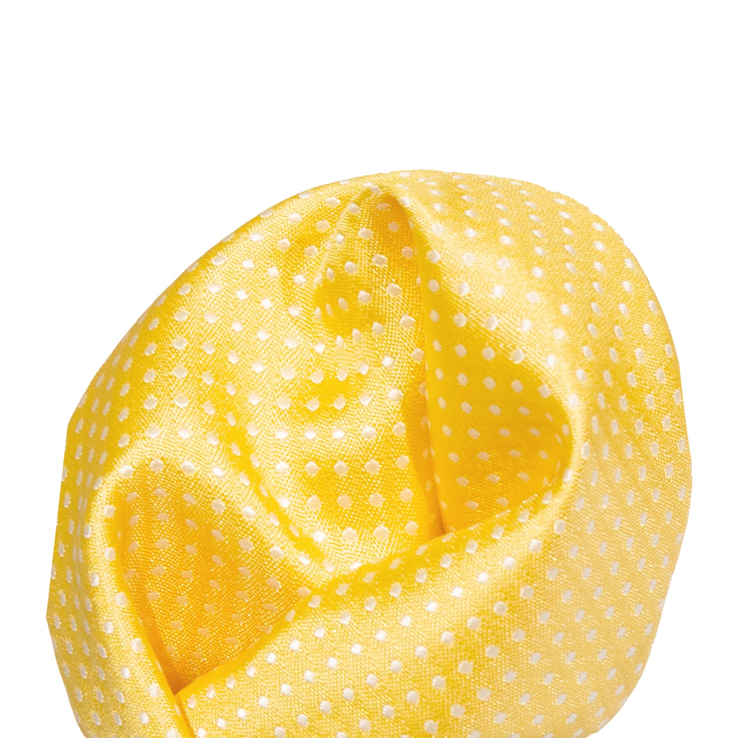Gold/White Luxury Mini Spotted Weave Pocket Square