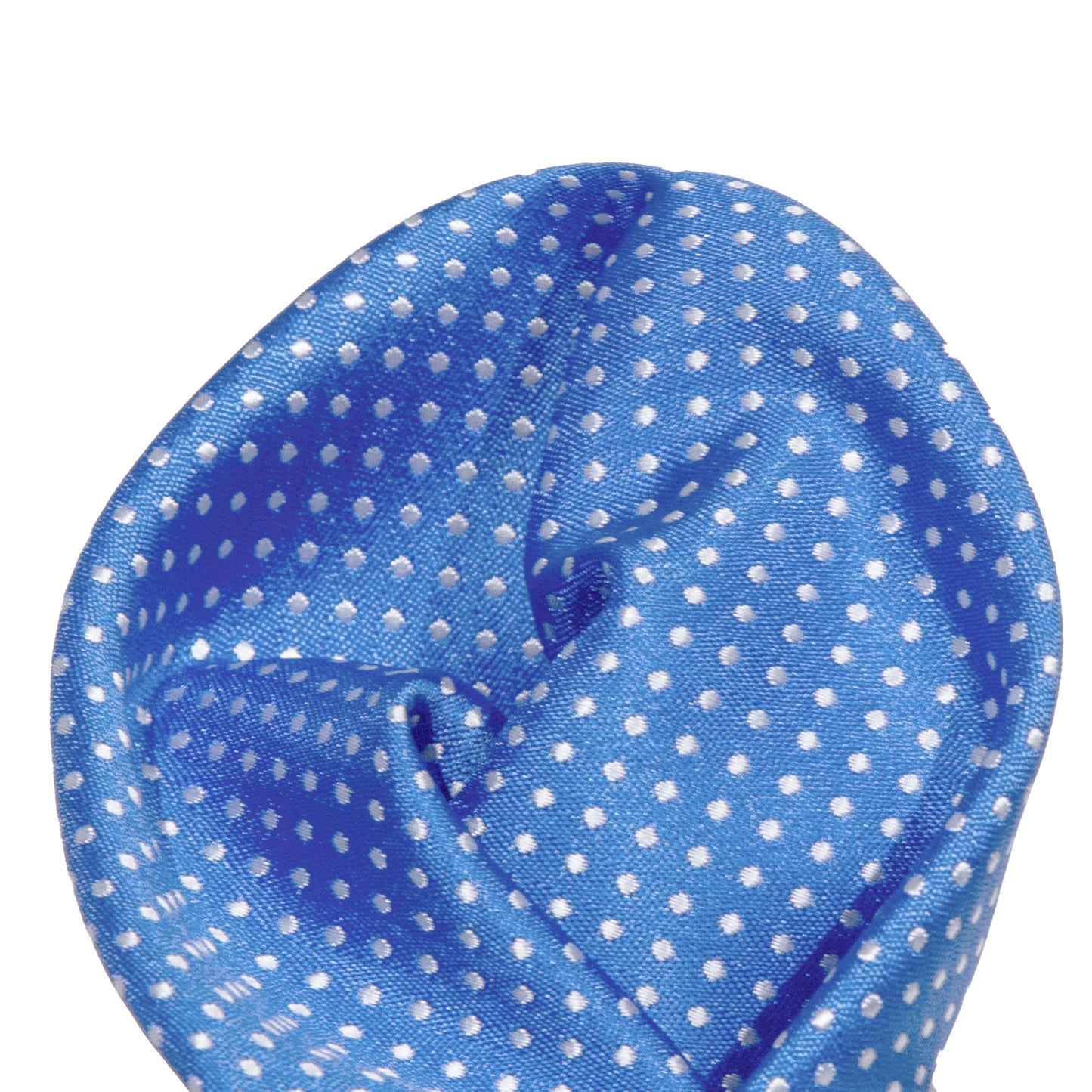 Royal/White Luxury Mini Spotted Weave Pocket Square